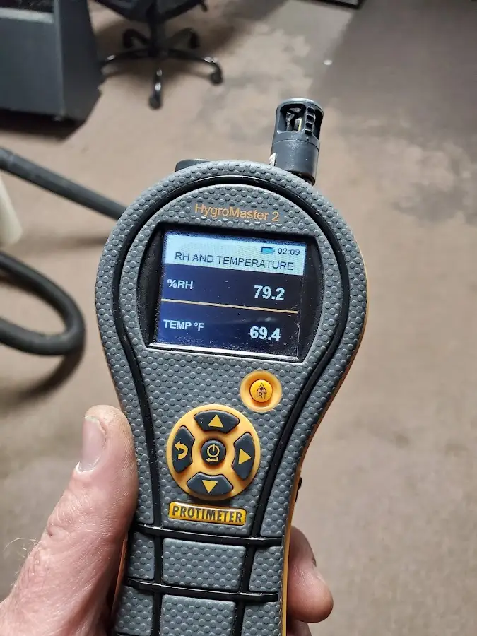 Moisture meter humidity assessment for Fire & Smoke Damage Restoration in Mineola
